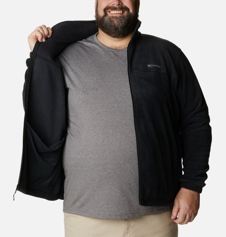Men's Columbia Steens Mountain 2.0 Full Zip Fleece Jackets Black | Plus Size CA-L458A